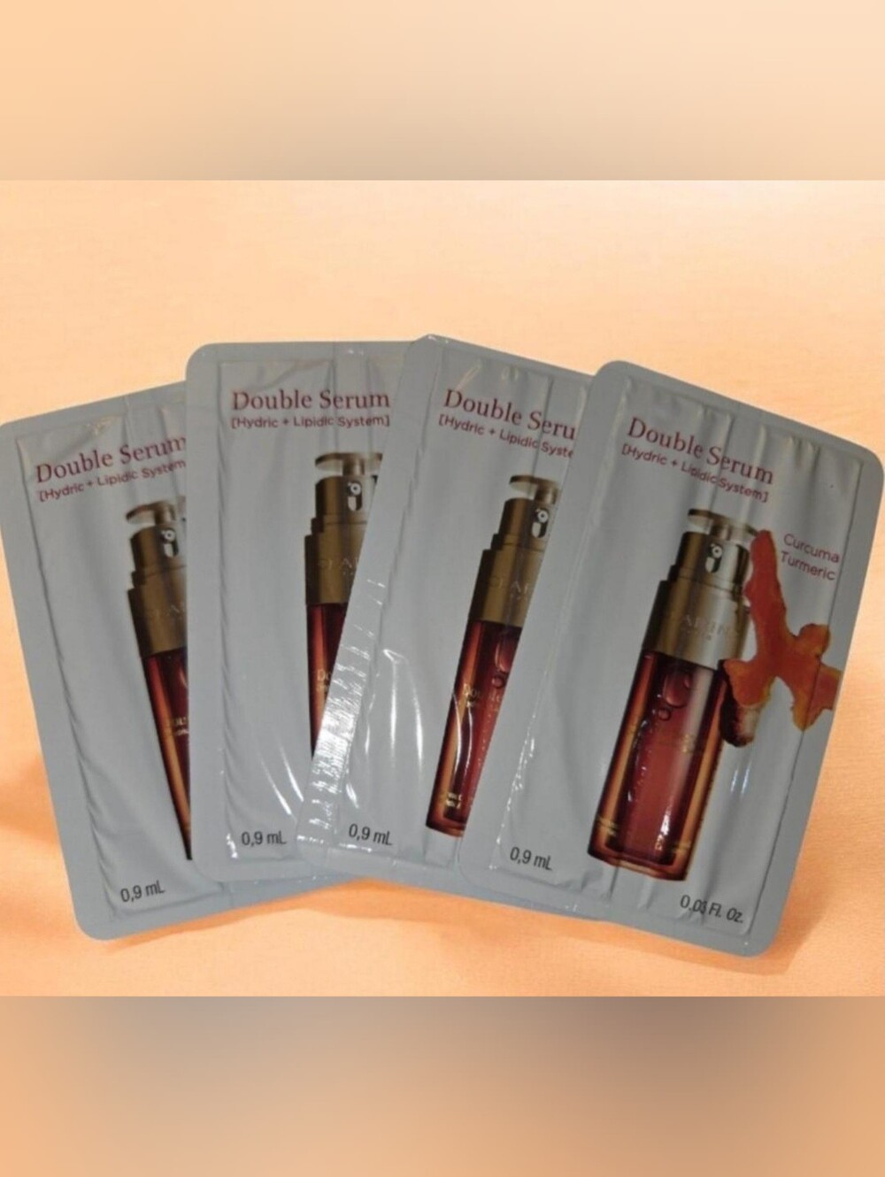 Clarins Double Serum Samples .03oz Each 4 Pack ...New & Sealed